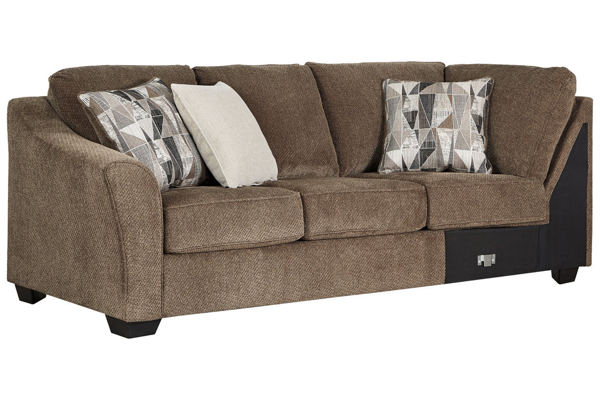 Graftin Teak 3-Piece RAF Chaise Sectional -  Ashley - Luna Furniture