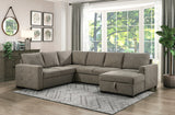 Elton Brown RAF Storage Sleeper Sectional from Homelegance - Luna Furniture