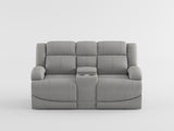 Camryn Graphite Blue Power Double Reclining Loveseat from Homelegance - Luna Furniture