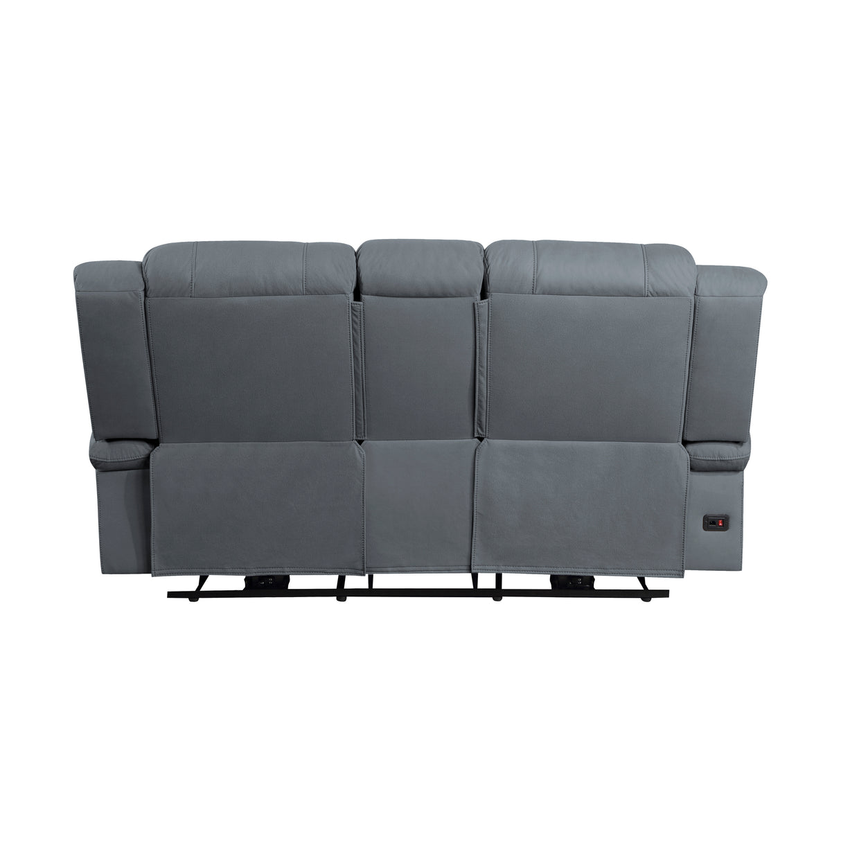 Camryn Graphite Blue Power Double Reclining Loveseat from Homelegance - Luna Furniture