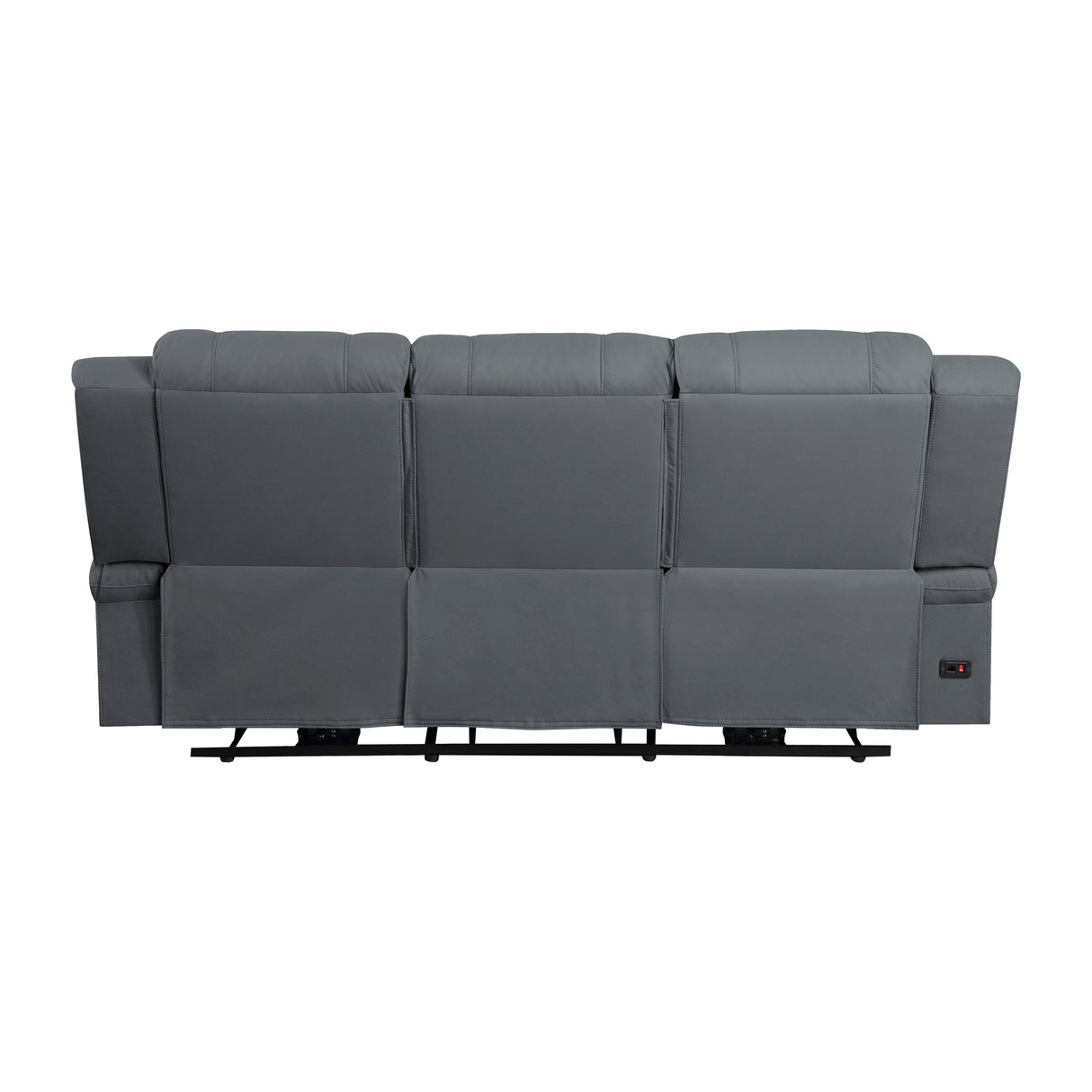 Camryn Graphite Blue Power Double Reclining Sofa from Homelegance - Luna Furniture