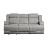 Camryn Gray Power Double Reclining Sofa from Homelegance - Luna Furniture