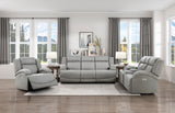 Camryn Gray Power Double Reclining Sofa from Homelegance - Luna Furniture