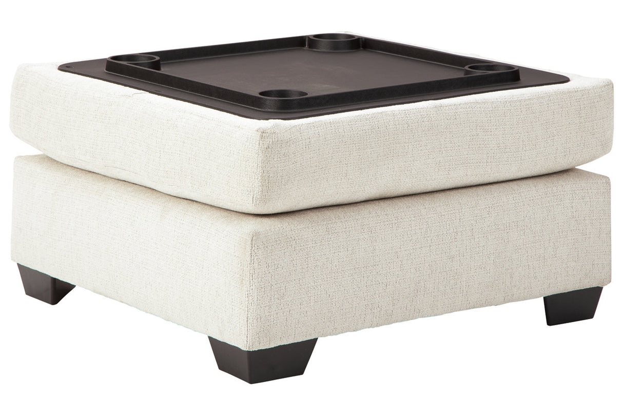 Cambri Snow Ottoman With Storage from Ashley - Luna Furniture