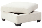 Cambri Snow Ottoman With Storage from Ashley - Luna Furniture