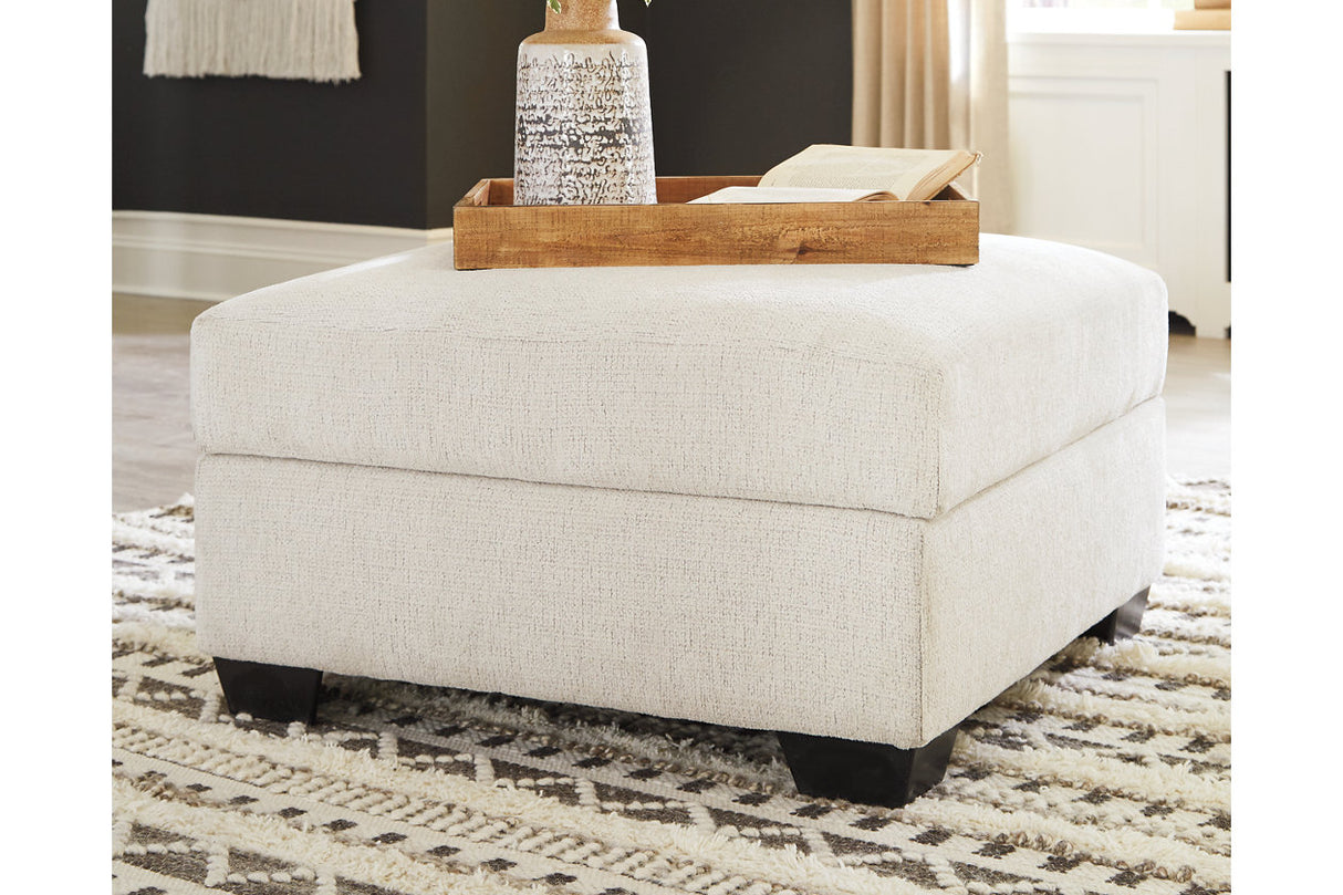 Cambri Snow Ottoman With Storage from Ashley - Luna Furniture