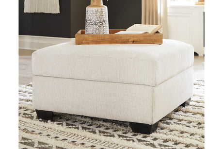 Cambri Snow Ottoman With Storage - Ashley - Luna Furniture