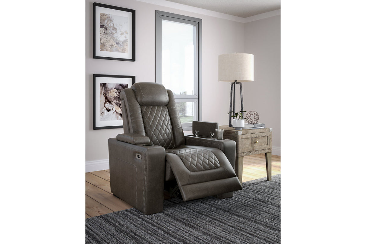 HyllMont Gray Recliner -  - Luna Furniture