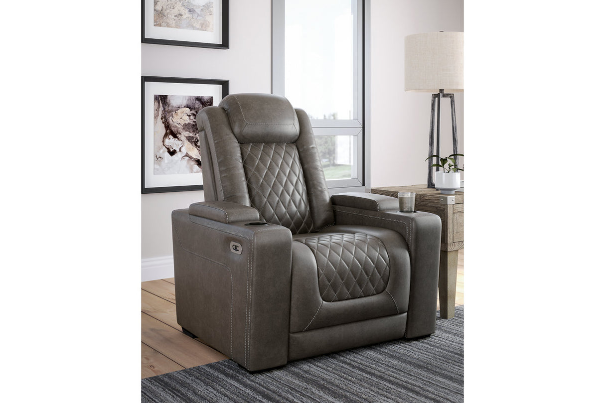 HyllMont Gray Recliner -  - Luna Furniture