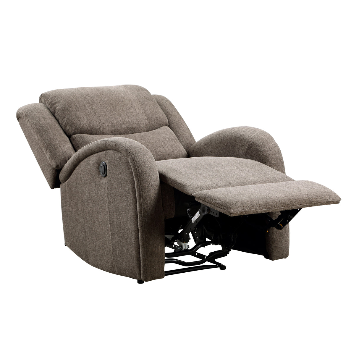 Foxcroft Brown Chenille Power Reclining Chair from Homelegance - Luna Furniture