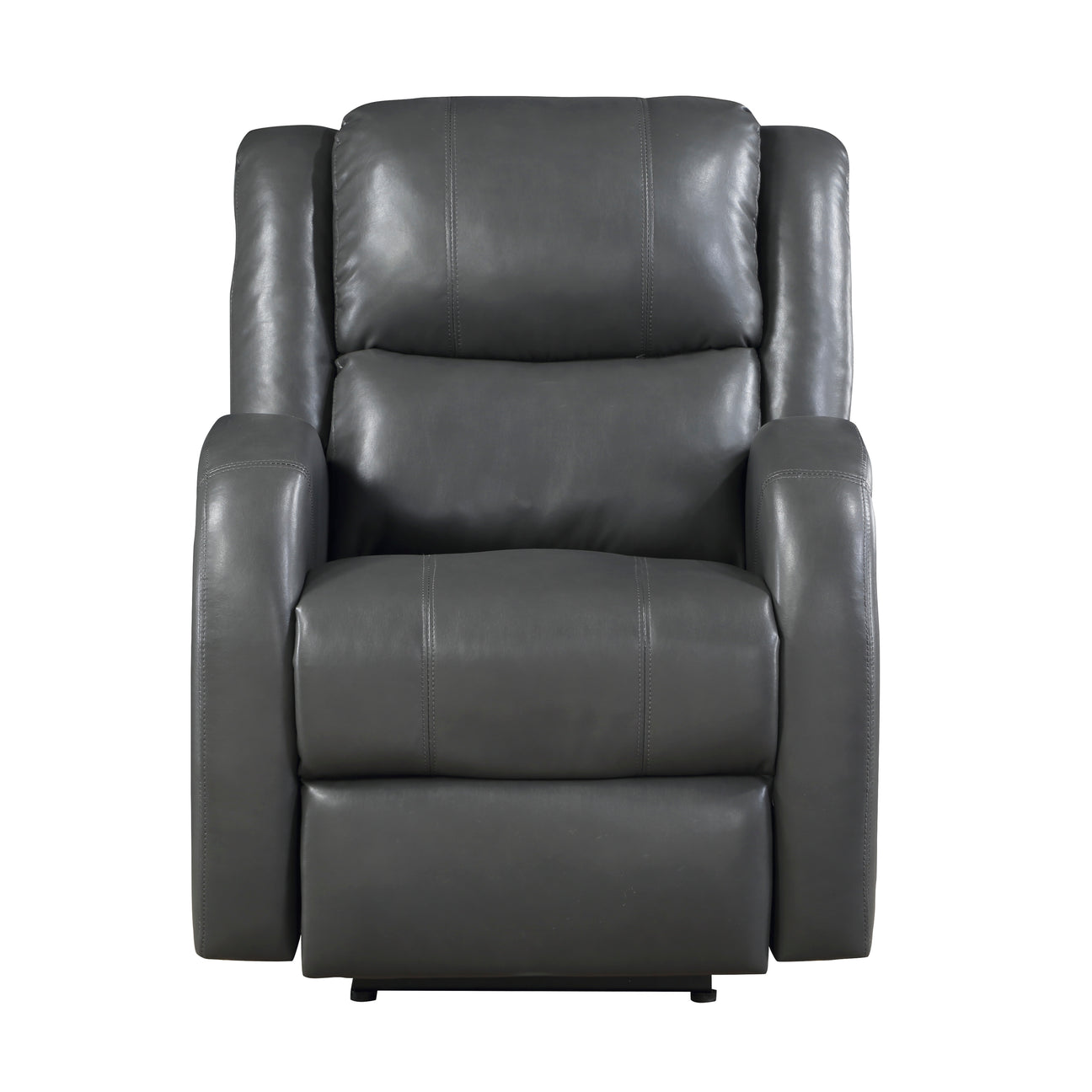 Foxcroft Gray Faux Leather Power Reclining Chair from Homelegance - Luna Furniture