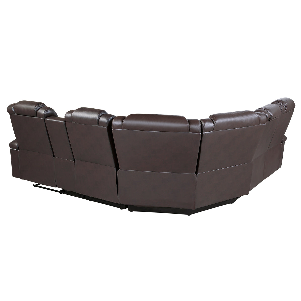 Caelan Dark Brown LED Power Reclining Sectional from Homelegance - Luna Furniture