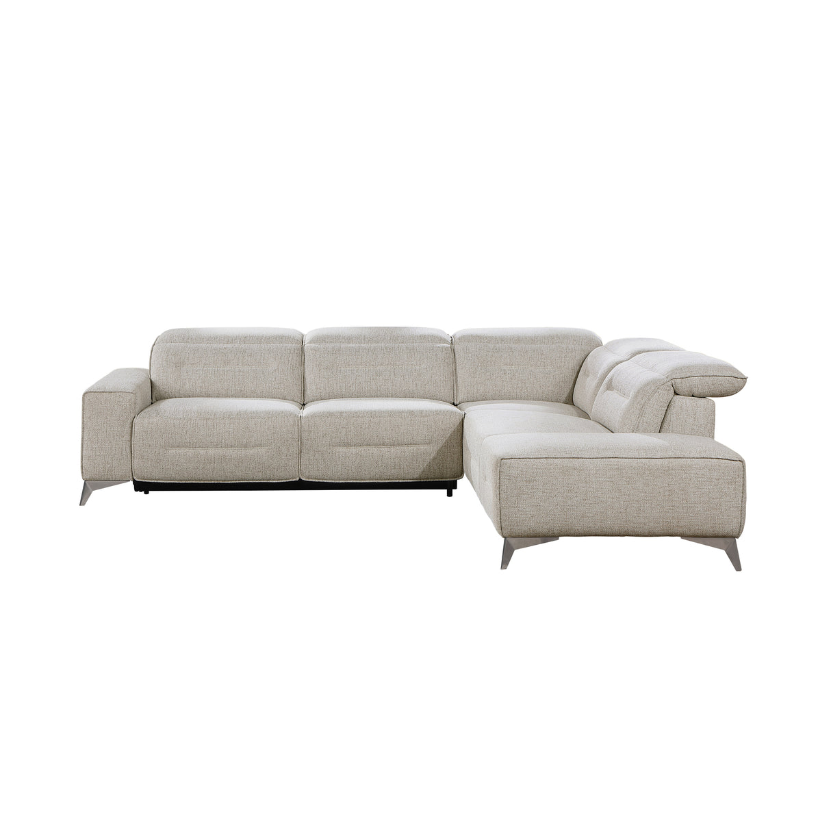 Adahlia Sand RAF Chaise Power Reclining Sectional from Homelegance - Luna Furniture