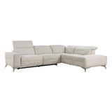 Adahlia Sand RAF Chaise Power Reclining Sectional from Homelegance - Luna Furniture