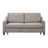 Adelia Cobblestone Velvet Convertible Studio Sofa with Pull-out Bed -  Homelegance - Luna Furniture