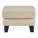 Spivey Beige Leather Ottoman from Homelegance - Luna Furniture