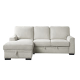 9468BE*2LC2R (2)2-Piece Sectional with Pull-out Bed and Left Chaise with Hidden Storage - Luna Furniture