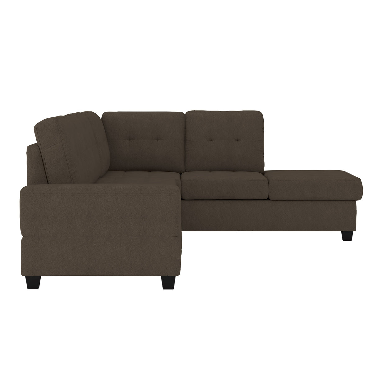 9507CHC*3OT (2)2-Piece Reversible Sectional with Drop-Down Cup Holders and Storage Ottoman - Luna Furniture