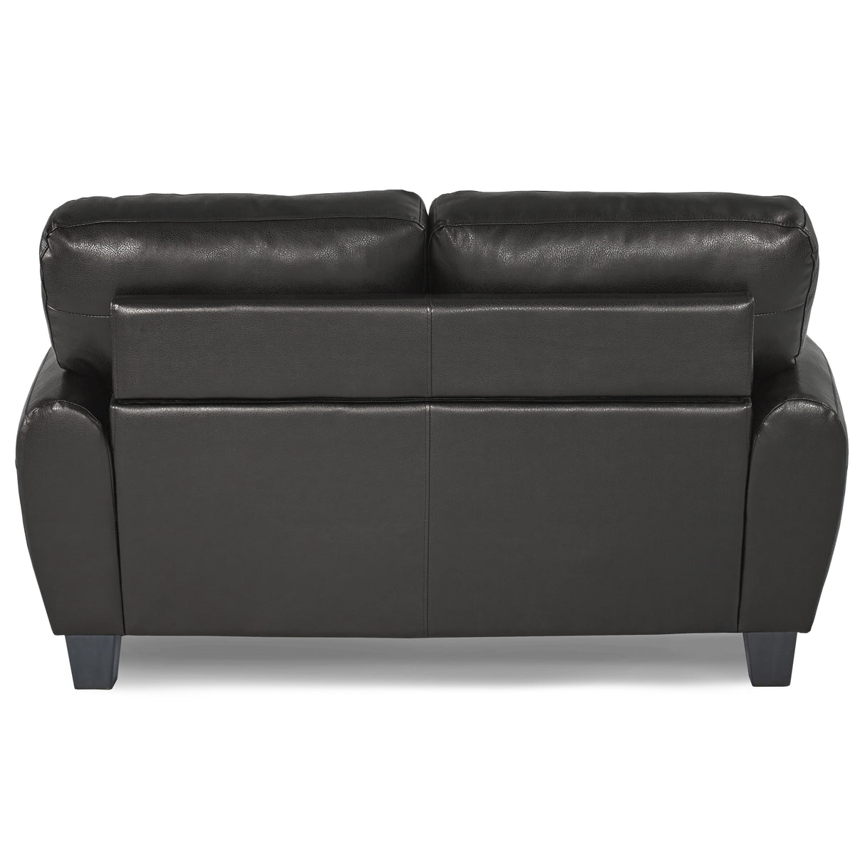 Rubin Black Faux Leather Loveseat from Homelegance - Luna Furniture