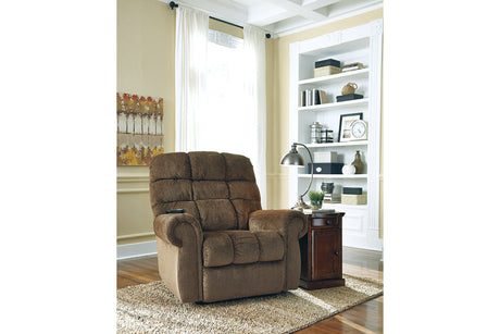 Ernestine Truffle Power Lift Recliner from Ashley - Luna Furniture