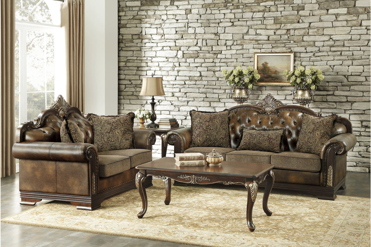 Croydon Dark Cherry Living Room Set from Homelegance - Luna Furniture