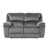 Muirfield Gray Double Reclining Loveseat from Homelegance - Luna Furniture