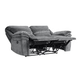 Muirfield Gray Double Reclining Loveseat from Homelegance - Luna Furniture