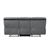 Muirfield Gray Double Reclining Sofa from Homelegance - Luna Furniture