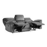 Muirfield Gray Double Reclining Sofa from Homelegance - Luna Furniture