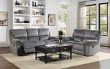 Muirfield Gray Double Reclining Sofa from Homelegance - Luna Furniture