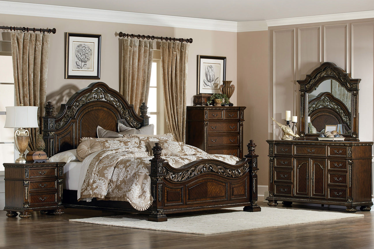 Catalonia Cherry Poster Bedroom Set from Homelegance - Luna Furniture