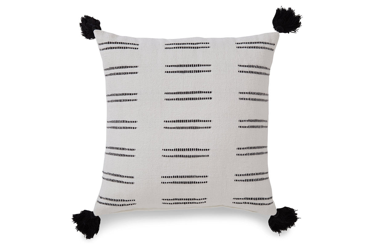 Mudderly Black/White Pillow -  Ashley - Luna Furniture