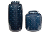 Marenda Navy Blue Vase, Set of 2 -  - Luna Furniture