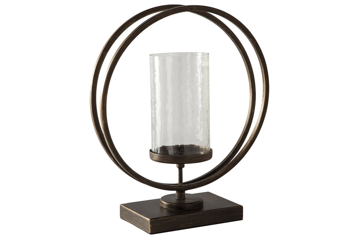 Jalal Antique Gold Finish Candle Holder -  - Luna Furniture