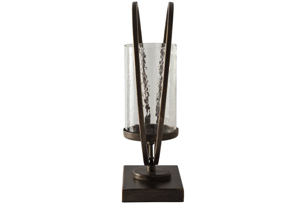 Jalal Antique Gold Finish Candle Holder -  - Luna Furniture