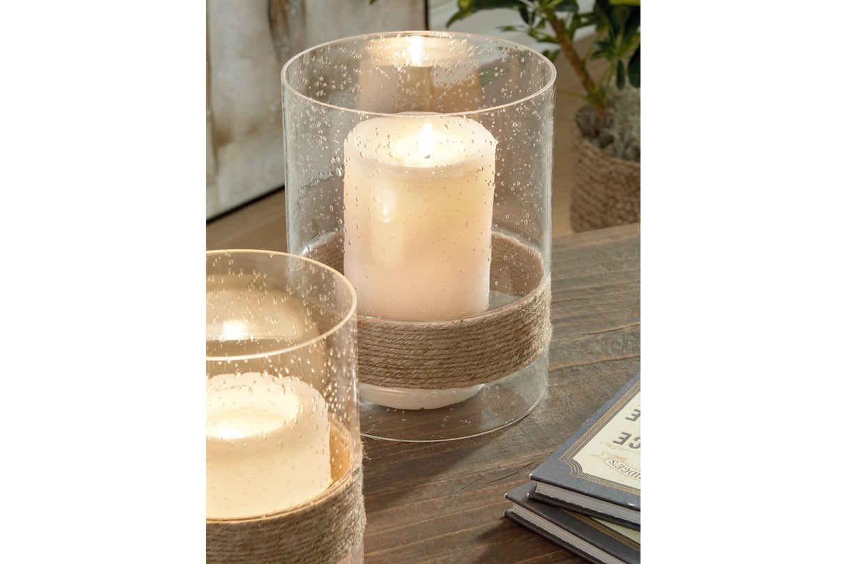 Eudocia Clear Candle Holder from Ashley - Luna Furniture