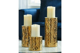 Marisa Gold Finish Candle Holder -  Ashley - Luna Furniture