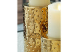 Marisa Gold Finish Candle Holder -  Ashley - Luna Furniture