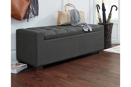 Cortwell Gray Storage Bench from Ashley - Luna Furniture