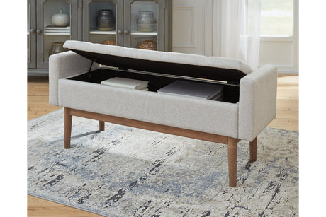 Briarson Beige/Brown Storage Bench from Ashley - Luna Furniture