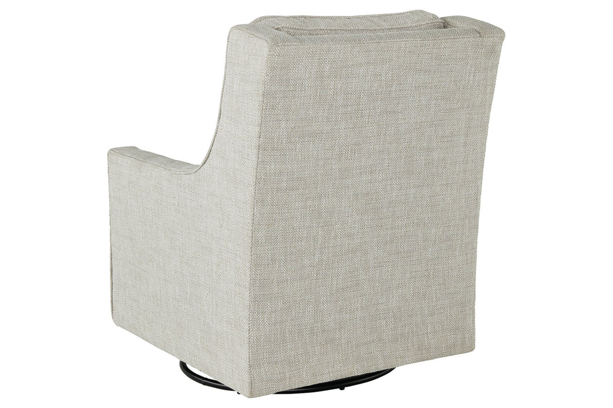 Kambria Fog Swivel Glider Accent Chair -  Ashley - Luna Furniture