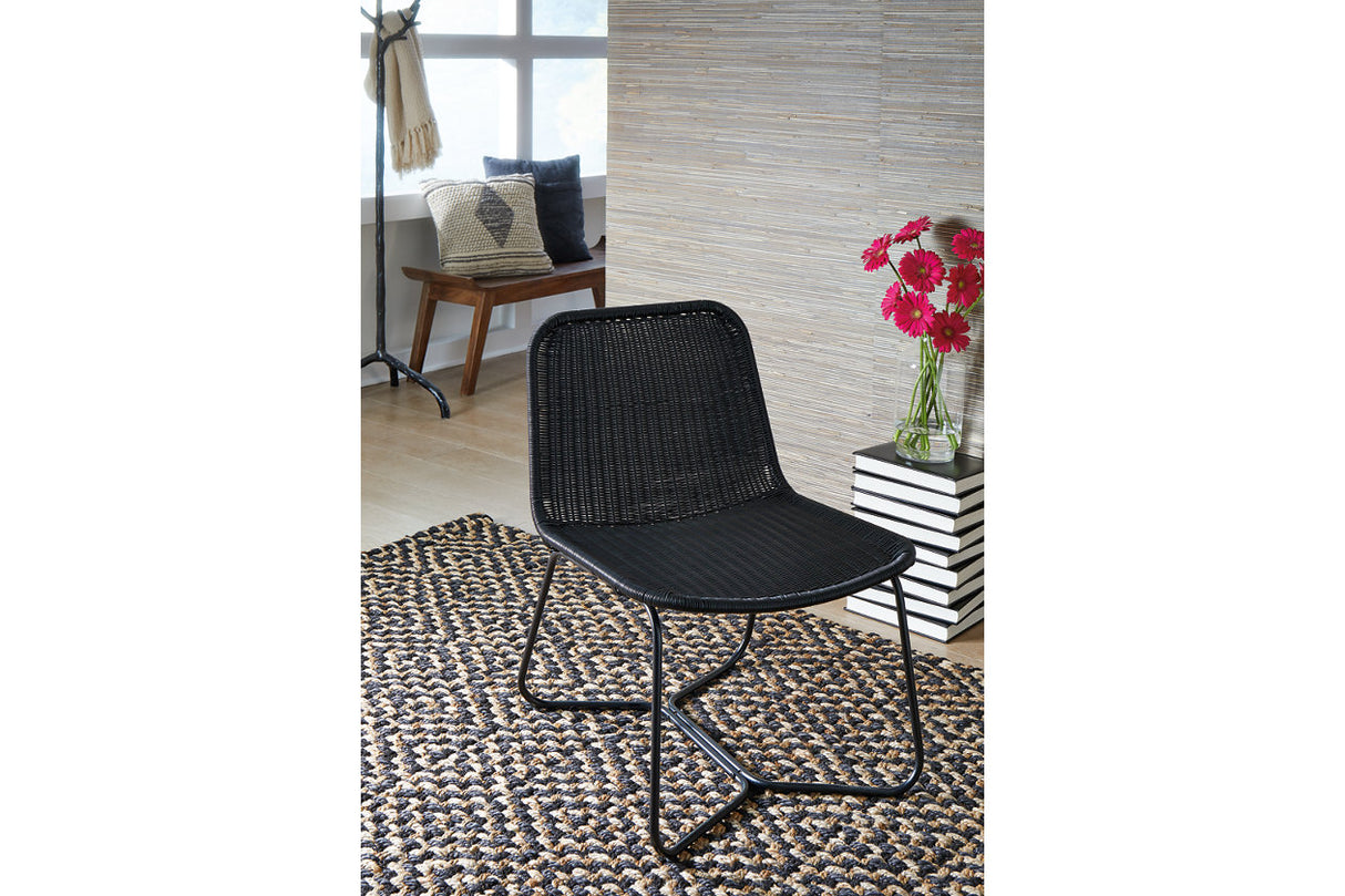 Daviston Black Accent Chair from Ashley - Luna Furniture