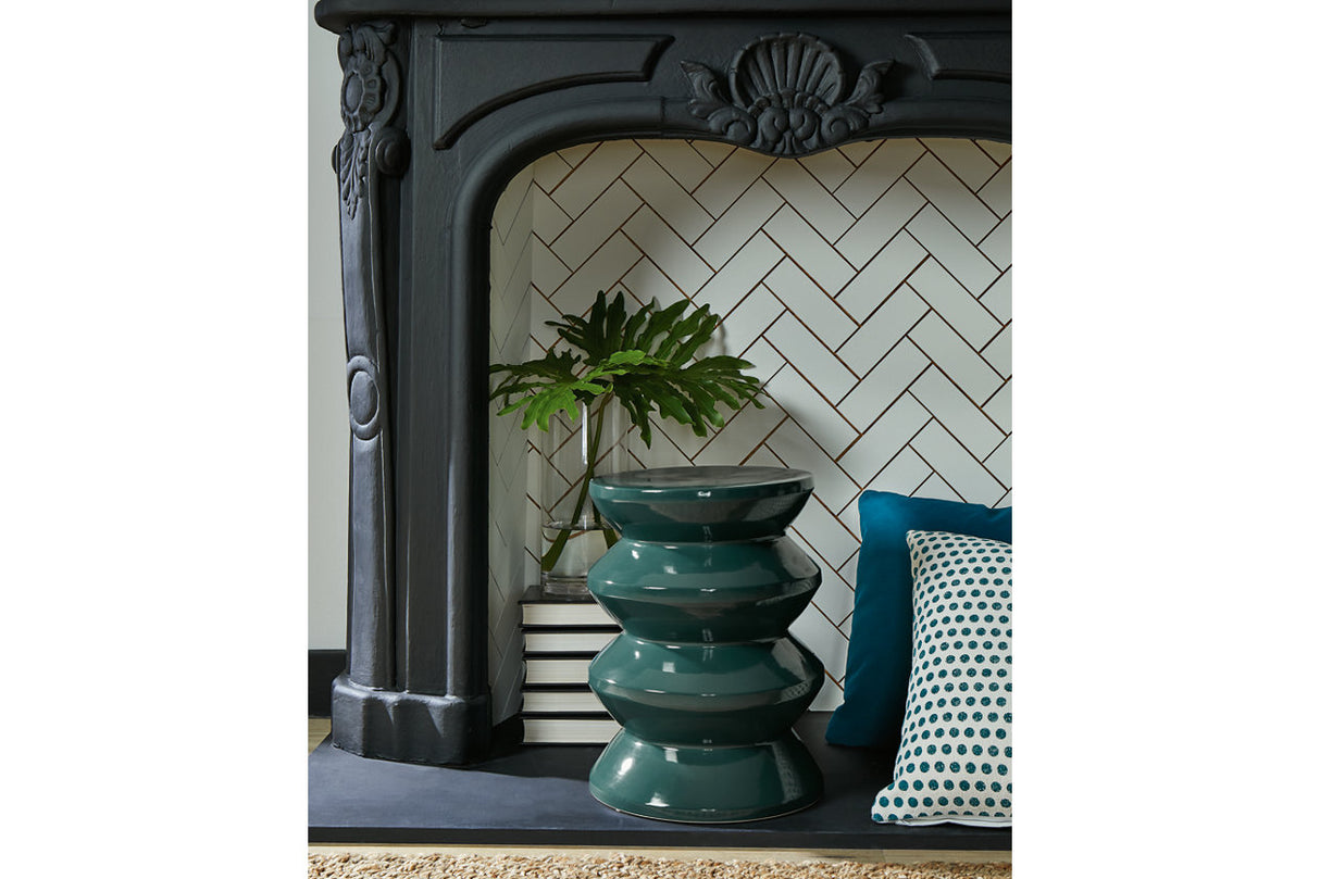 Lakiness Teal Stool -  Ashley - Luna Furniture