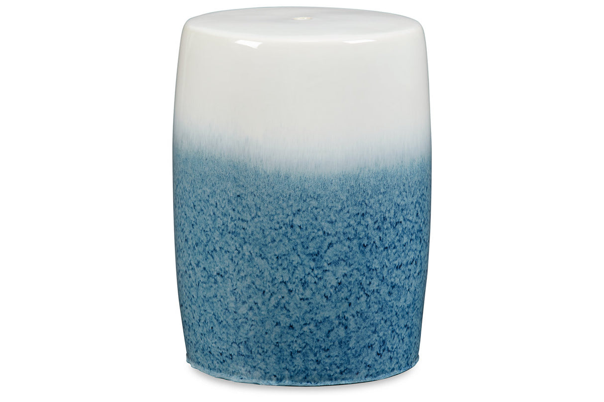 Ikegrove White/Blue Stool from Ashley - Luna Furniture