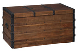 Kettleby Brown Storage Trunk from Ashley - Luna Furniture