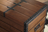 Kettleby Brown Storage Trunk from Ashley - Luna Furniture