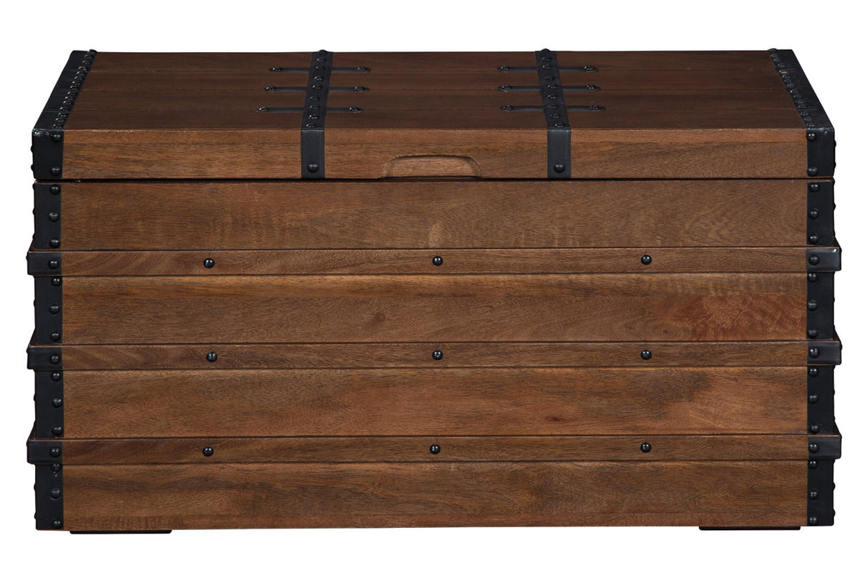 Kettleby Brown Storage Trunk from Ashley - Luna Furniture