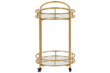 Wynora Gold Bar Cart from Ashley - Luna Furniture