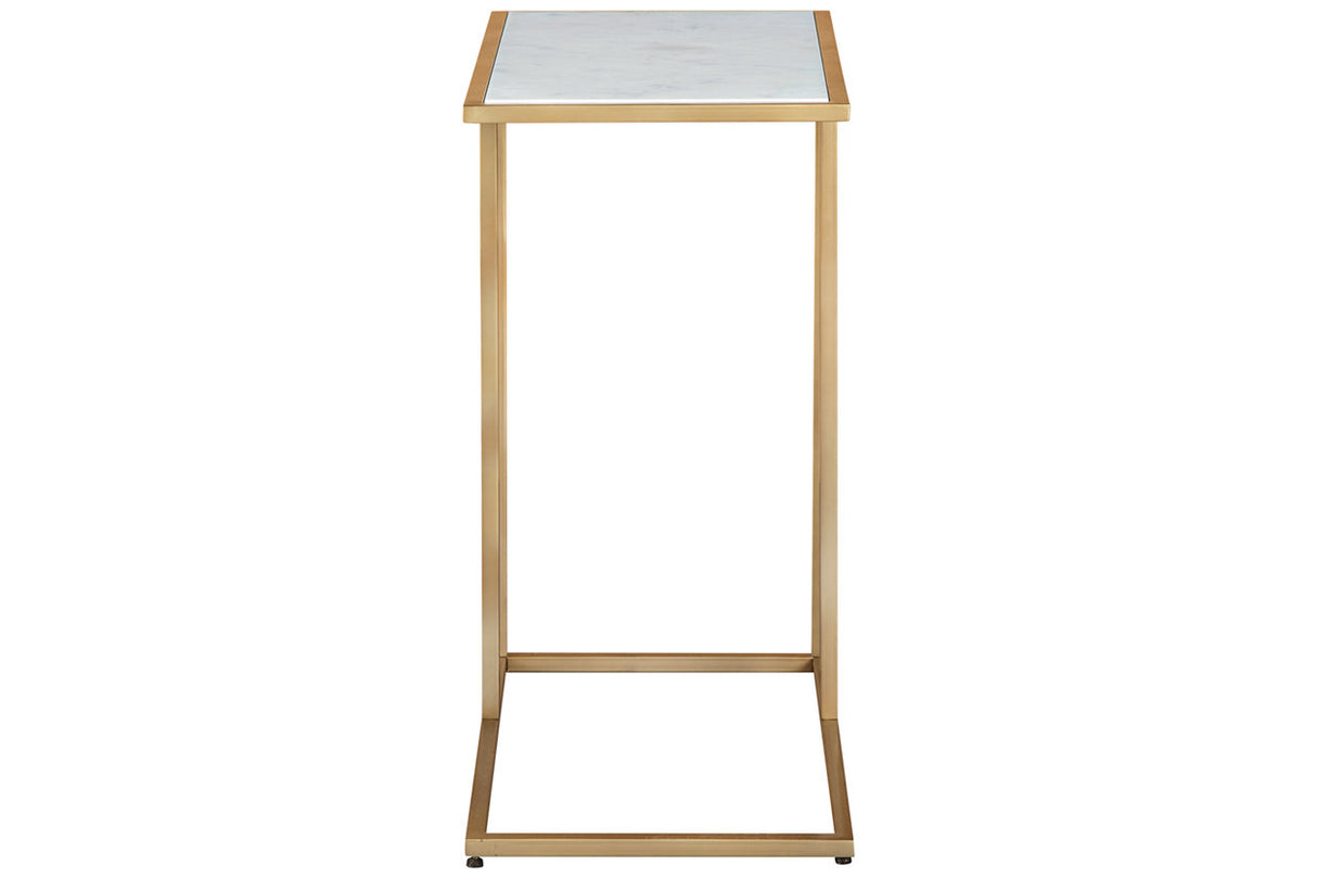 Lanport Champagne/White Accent Table -  - Luna Furniture