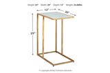 Lanport Champagne/White Accent Table -  - Luna Furniture